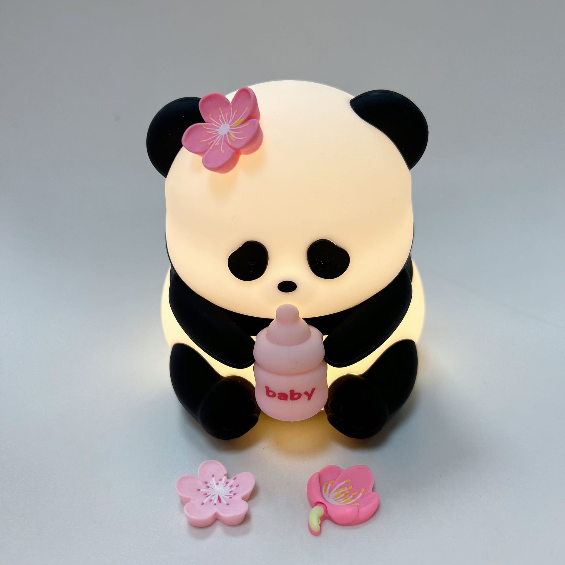 Blossom Panda: Colorful Silicone Pat Lamp