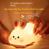 Big Bunny Glow: Silicone Rabbit Night Light with a Big Face