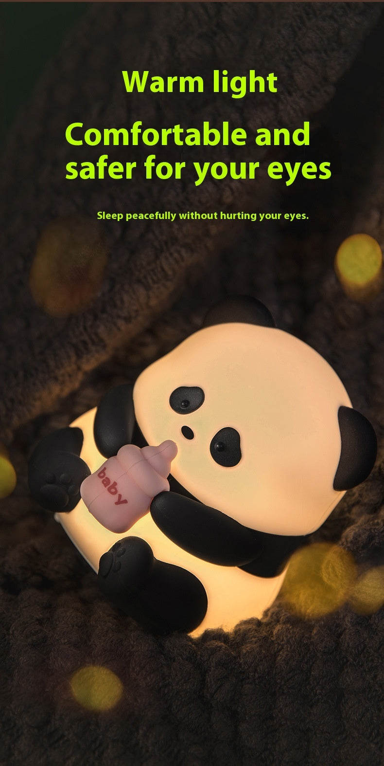 Blossom Panda: Colorful Silicone Pat Lamp